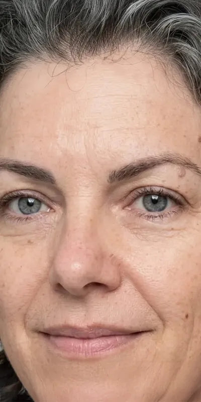 Visibly brighter under-eyes