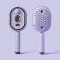 GlossUp Anti-Frizz Brush in purple, front and back view
