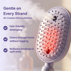 Air-cushion silicone bristles of the GlossUp brush, gentle on every strand