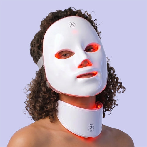GlowUp LED mask with neck device, side view