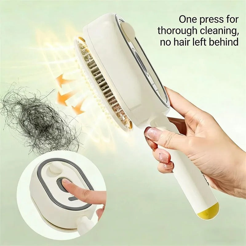 Electric Spray Air Cushion Massage Comb with Self-Cleaning, Anti-Tangle, Anti-Static, Volumizing Functions and Essential Oil Mist Aromatherapy Hair Care
