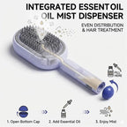 Electric Spray Air Cushion Massage Comb with Self-Cleaning, Anti-Tangle, Anti-Static, Volumizing Functions and Essential Oil Mist Aromatherapy Hair Care