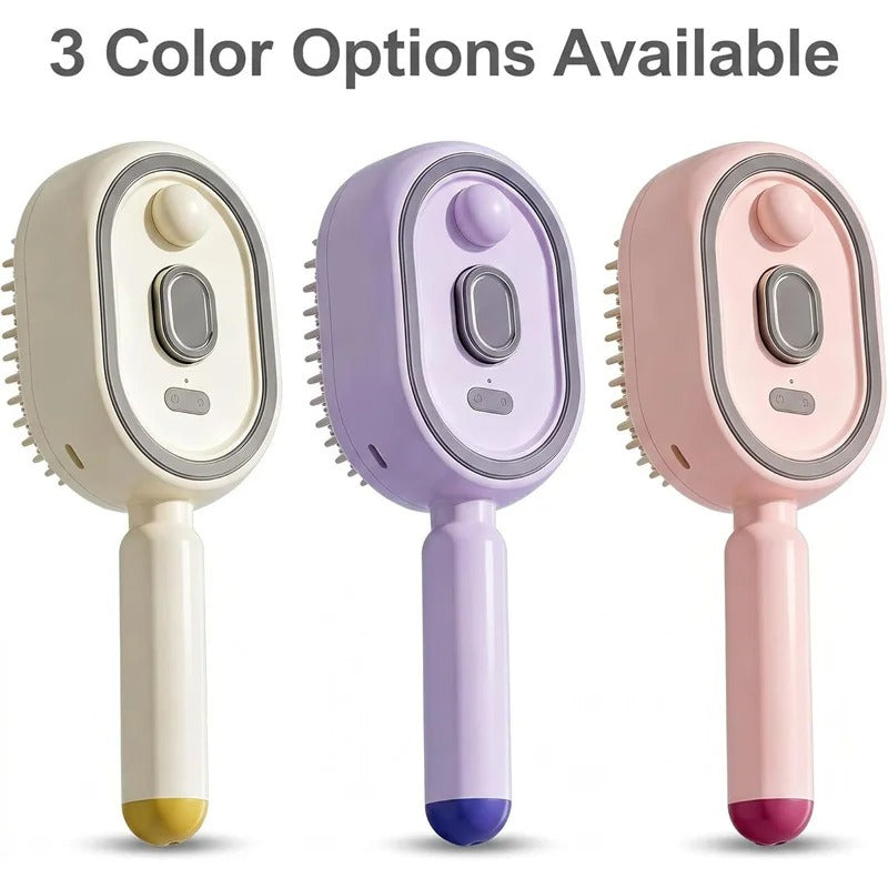 Electric Spray Air Cushion Massage Comb with Self-Cleaning, Anti-Tangle, Anti-Static, Volumizing Functions and Essential Oil Mist Aromatherapy Hair Care