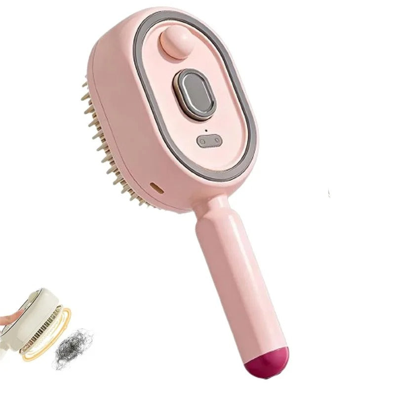 Electric Spray Air Cushion Massage Comb with Self-Cleaning, Anti-Tangle, Anti-Static, Volumizing Functions and Essential Oil Mist Aromatherapy Hair Care